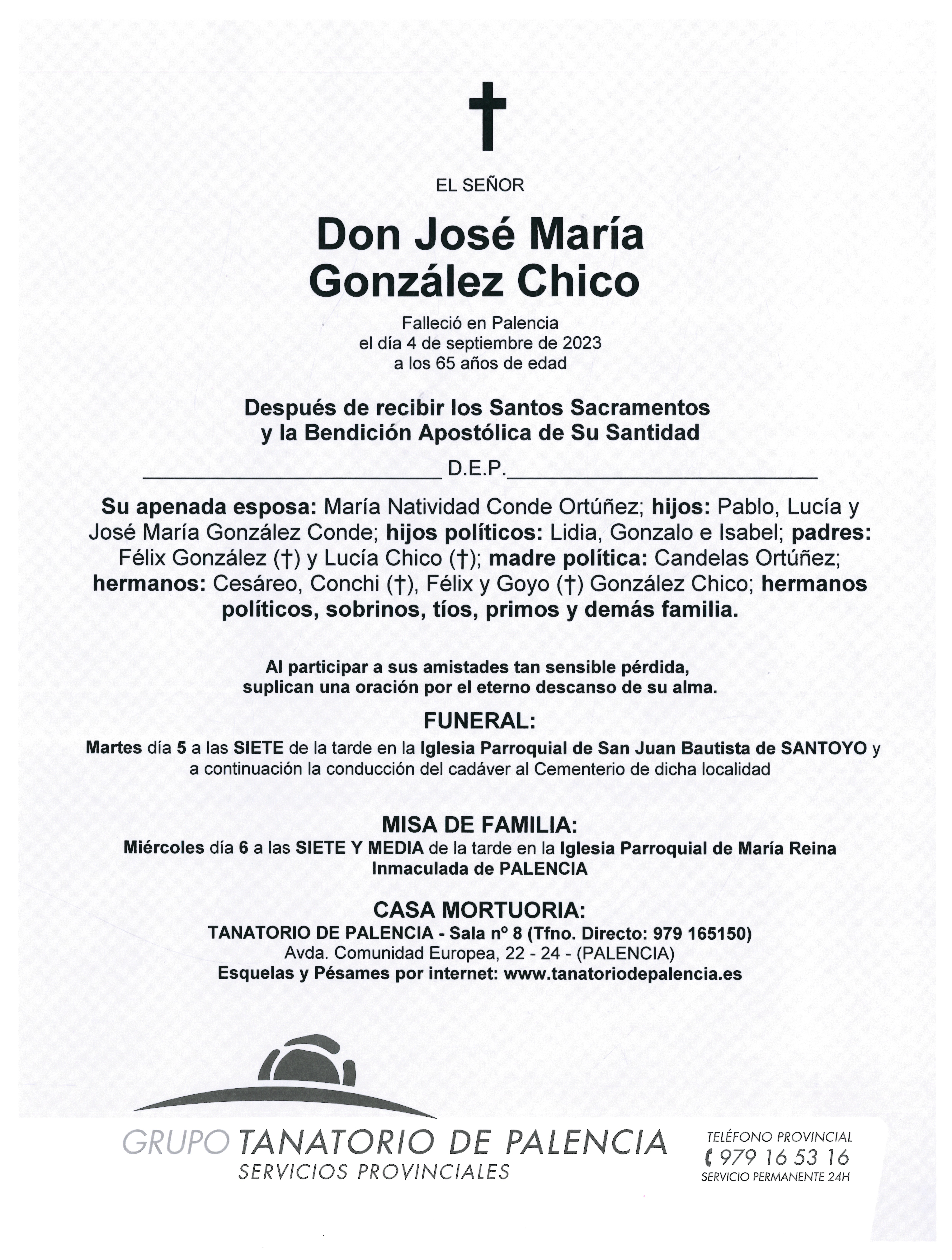 EL SEÑOR DON JOSÉ MARÍA GONZÁLEZ CHICO